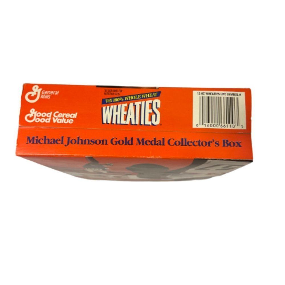 🆕1996 Olympics General Mills Michael Johnson Wheaties Sealed Cereal Box - Picture 5 of 6